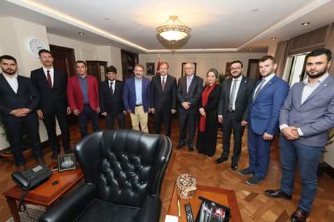 Huder Yönetim Kurulundan Başbakan Yardımcısı Hakan Çavuşoğluna ziyaret.